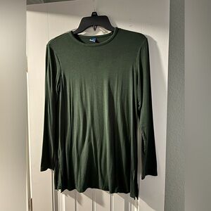 Old Navy Women's Dark Green Long Sleeve Tee